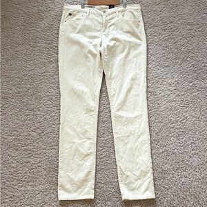 AG Adriano Goldschmied Cream Straight Leg Jeans